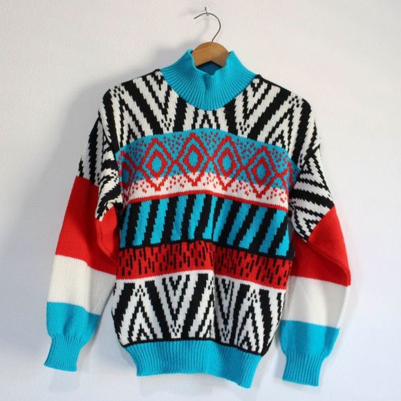 Vintage Other - Vintage Geometric Sweater Medium